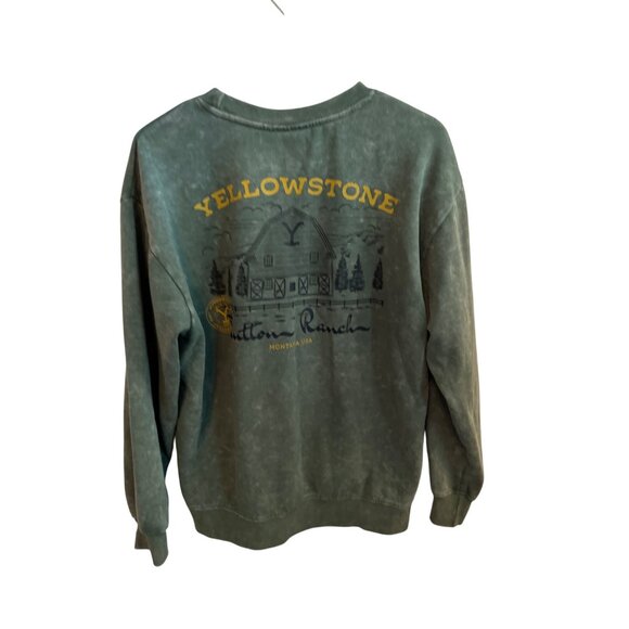Yellowstone Dutton Ranch Green Crewneck Sweatshirt Women's Men's Size L - Picture 4 of 4